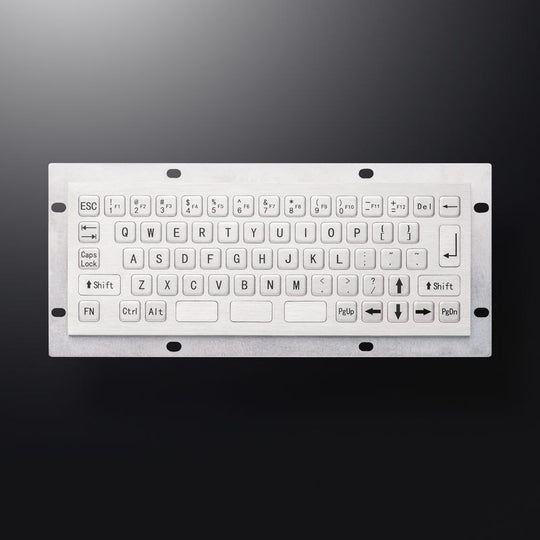 D-8680 IP65 66 tuşlu paslanmaz çelik endüstriyel metal klavye