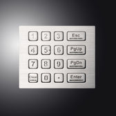D-8281 IP65 16 tuşlu aydınlatmalı vandal dayanımlı metal nümerik tuş takımı