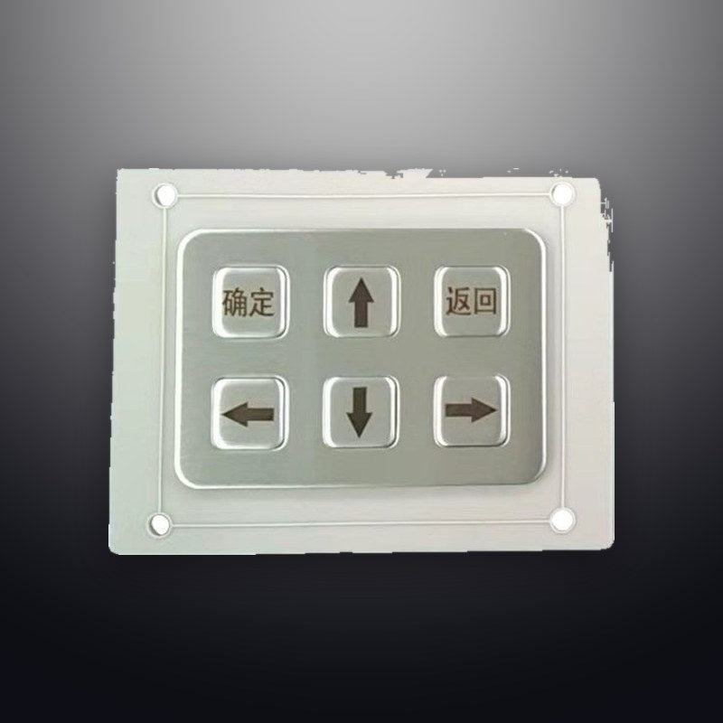 D-89118 IP65 6 tuşlu metal nümerik tuş takımı