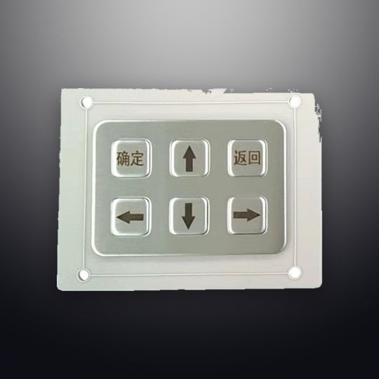 D-89118 IP65 6 tuşlu metal nümerik tuş takımı