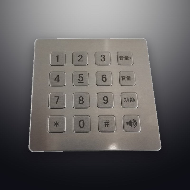 D-8972 IP65 16 tuşlu metal nümerik tuş takımı