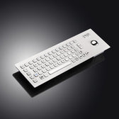 D-8603 IP65 2 tuşlu paslanmaz çelik trackball'lu metal klavye