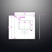 D-8408 IP65 2 tuşlu endüstriyel metal touchpad