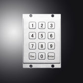 D-8208 IP54 12 tuşlu paslanmaz çelik metal nümerik tuş takımı