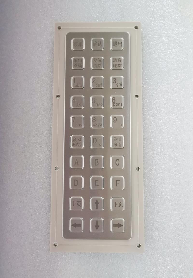D-89119 IP65 30 tuşlu paslanmaz çelik metal nümerik tuş takımı