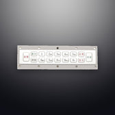 D-89172-S IP65 16 tuşlu kablosuz metal nümerik tuş takımı