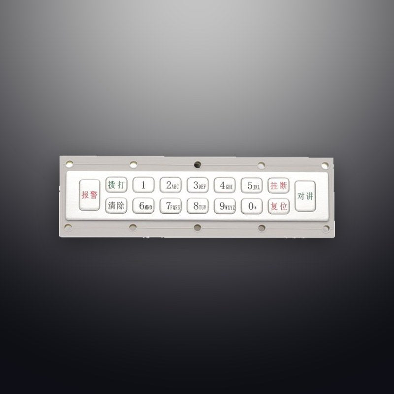 D-89172-S IP65 16 tuşlu kablosuz metal nümerik tuş takımı