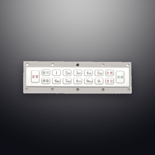 D-89172-S IP65 16 tuşlu kablosuz metal nümerik tuş takımı