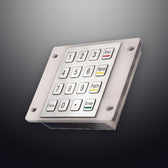 D-8203B IP65 16 tuşlu paslanmaz çelik metal nümerik tuş takımı