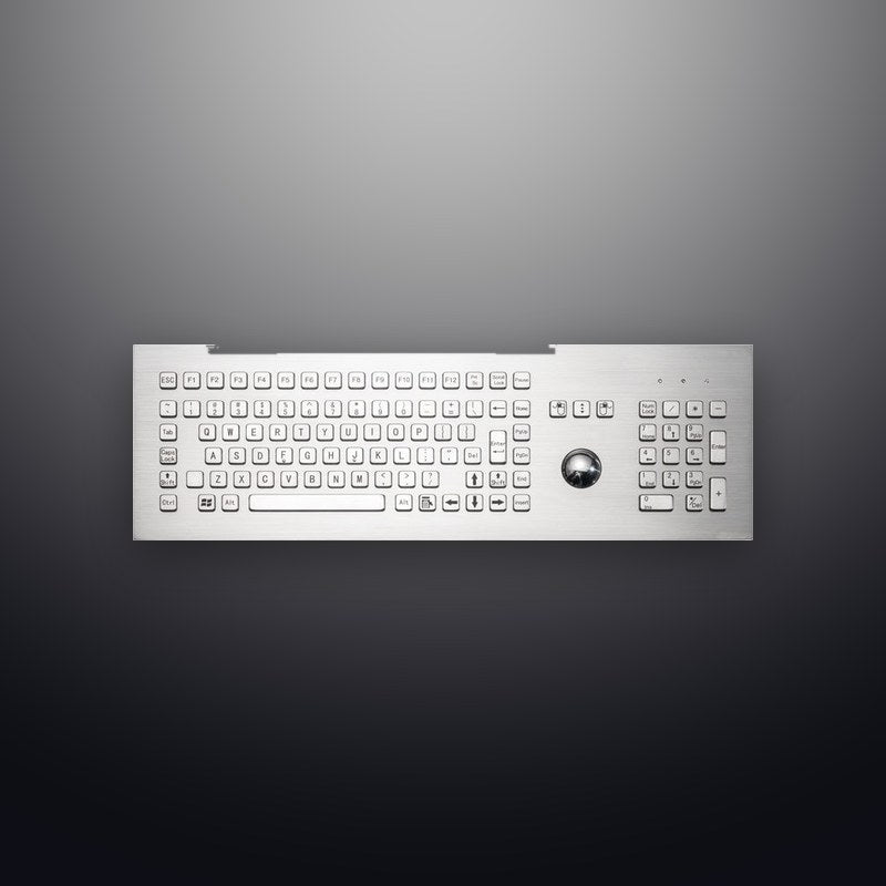 D-8605A IP65 106 tuşlu paslanmaz çelik trackball metal nümerik tuş takımı