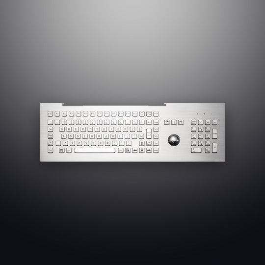 D-8605A IP65 106 tuşlu paslanmaz çelik trackball metal nümerik tuş takımı