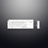 D-8603 Desk IP65 67 tuşlu paslanmaz çelik trackball'lu metal klavye