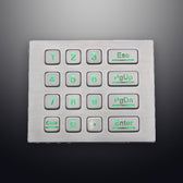 D-8281C IP65 16 tuşlu aydınlatmalı vandal dayanımlı metal nümerik tuş takımı