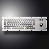 D-8602 IP65 67 tuşlu paslanmaz çelik trackball'lu metal klavye