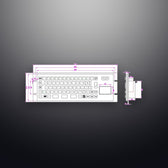 D-8630T-B IP65 68 tuşlu touchpad'li metal klavye