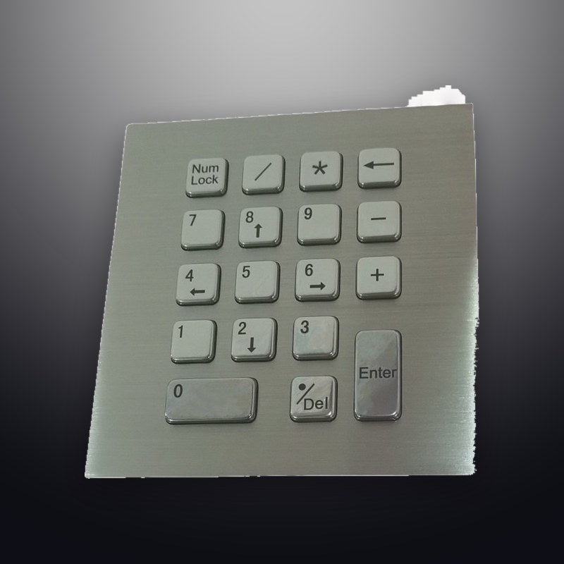 D-89202 IP65 18 tuşlu vandal dayanımlı paslanmaz çelik metal nümerik tuş takımı