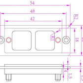 D-8529 IP65 2 tuşlu metal fonksiyon tuş takımı