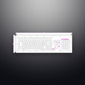 D-8605 DESK IP65 106 tuşlu paslanmaz çelik trackball metal nümerik tuş takımı