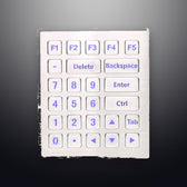 D-8223-1-BG IP65 26 tuşlu aydınlatmalı metal nümerik tuş takımı