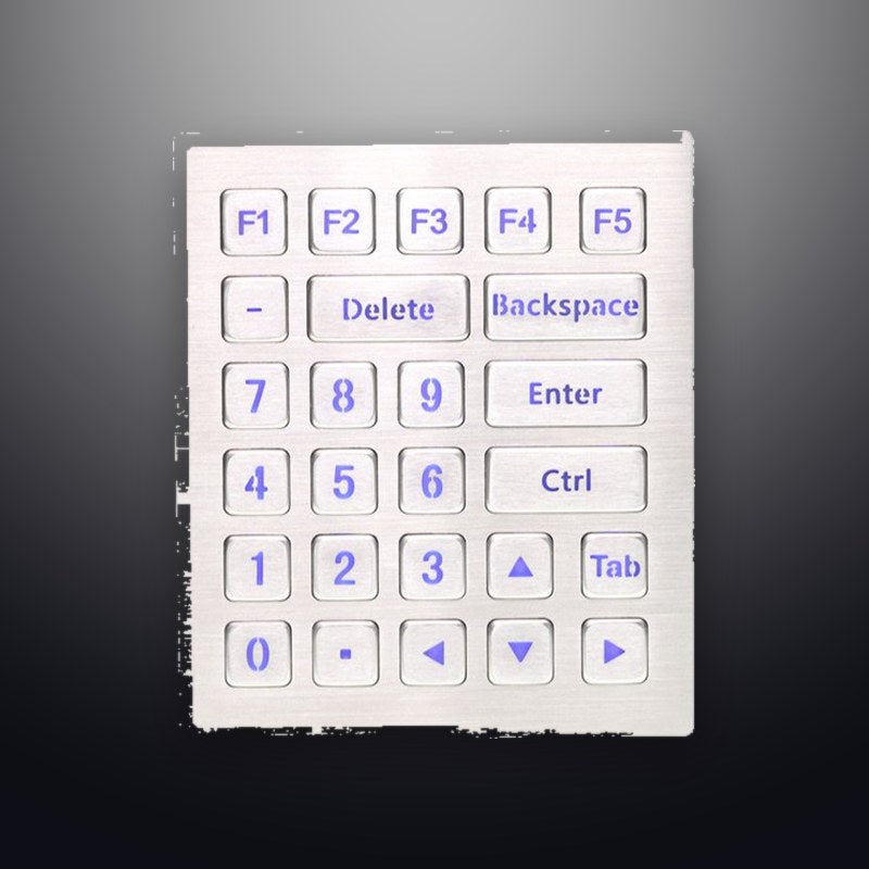 D-8223-1-BG IP65 26 tuşlu aydınlatmalı metal nümerik tuş takımı