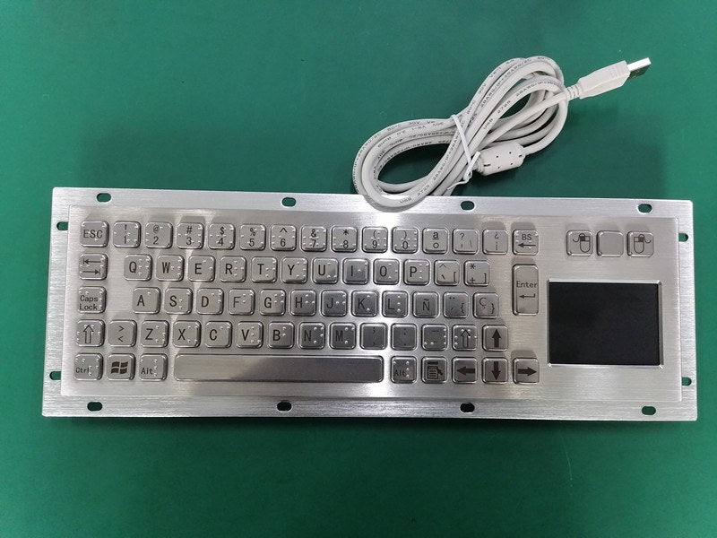 D-8635T-M IP65 3 tuşlu paslanmaz çelik touchpad'li metal klavye