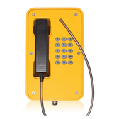 Weatherproof telephone with full keypad, without a door