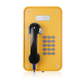 Weatherproof telephone with LCD