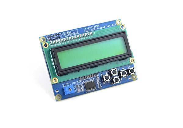 FriendlyElec I2C Arayüzlü 1602 LCD Modülü ve Tuş Takımı– Pi için
