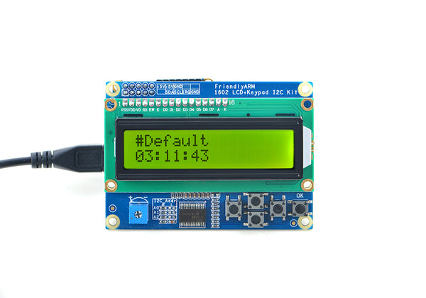 FriendlyElec I2C Arayüzlü 1602 LCD Modülü ve Tuş Takımı– Pi için