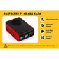Raspberry Pi 4B ABS LED Fanlı Soğutma Kasası — Siyah / Kırmızı