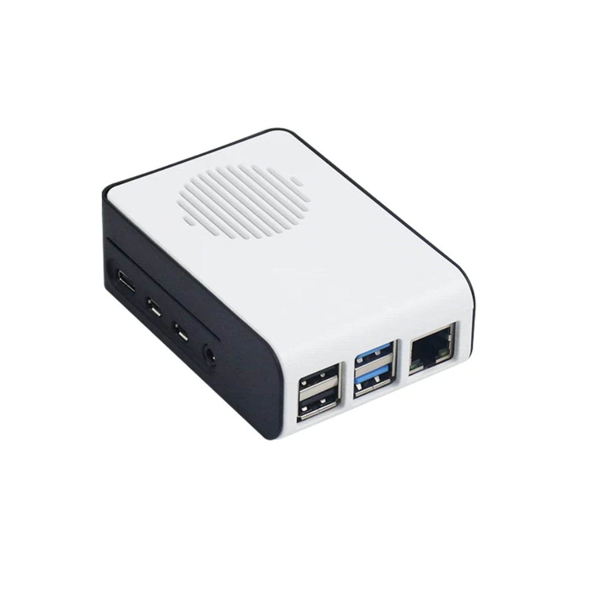 Raspberry Pi 4B ABS LED Fanlı Soğutma Kasası — Beyaz / Siyah
