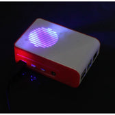 Raspberry Pi 4B ABS LED Fanlı Soğutma Kasası — Beyaz / Kırmızı
