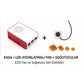 Raspberry Pi 4B ABS LED Fanlı Soğutma Kasası — Beyaz / Kırmızı