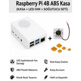 Raspberry Pi 4B ABS LED Fanlı Soğutma Kasası — Beyaz