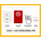 Raspberry Pi 4B ABS LED Fanlı Soğutma Kasası — Kırmızı / Beyaz