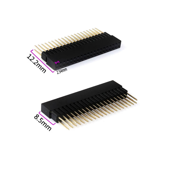 Raspberry Pi 3B/3B+/4B 2×20 GPIO Yüksek Soket — Stacking Header