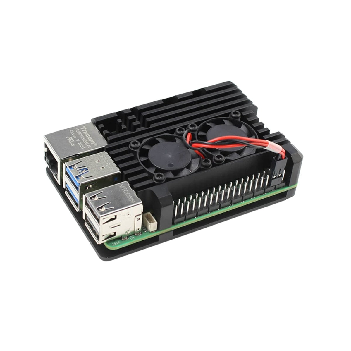 Raspberry Pi 5 Sabit Hızlı Çift Fanlı Alüminyum Soğutma Kasası