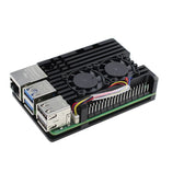 Raspberry Pi 5 Ayarlanabilir Çift Fanlı Alüminyum Soğutma Kasası